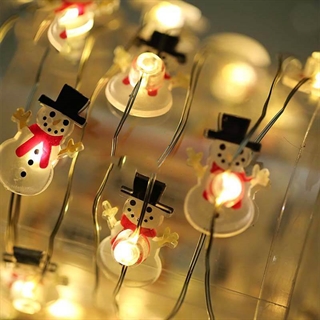 LED lyskæde med snemænd 